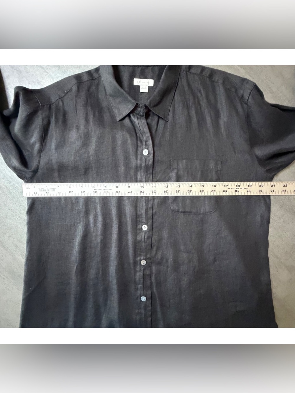 J. Jill Love Linen Black Long Sleeve Button Up Shirt 100% Women’s Size Small - Picture 7 of 7